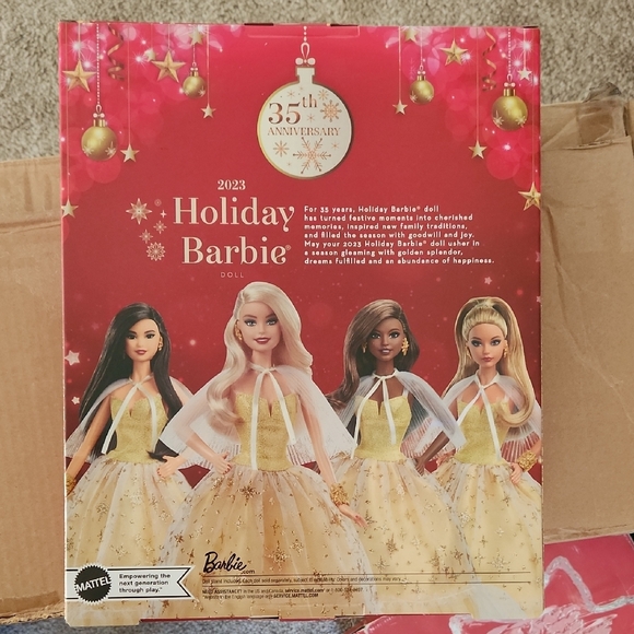 Barbie Signature Holiday Doll in Gold Gown - Picture 2 of 2